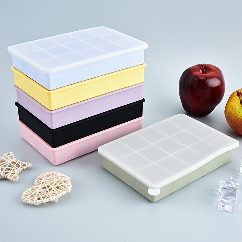 Baby Products Cream - 15-compartment silicone ice cube tray with