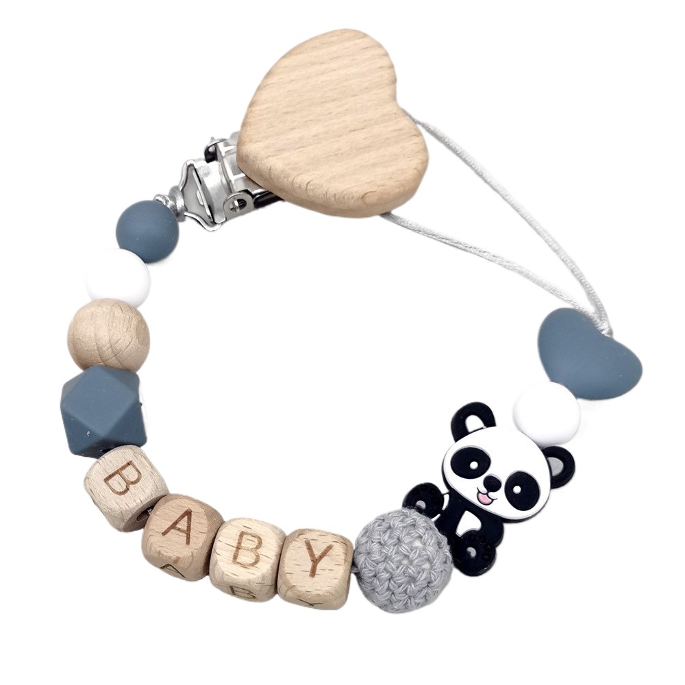 Baby Products 1 Year - Wooden Personalized Baby Pacifier Chain Cute