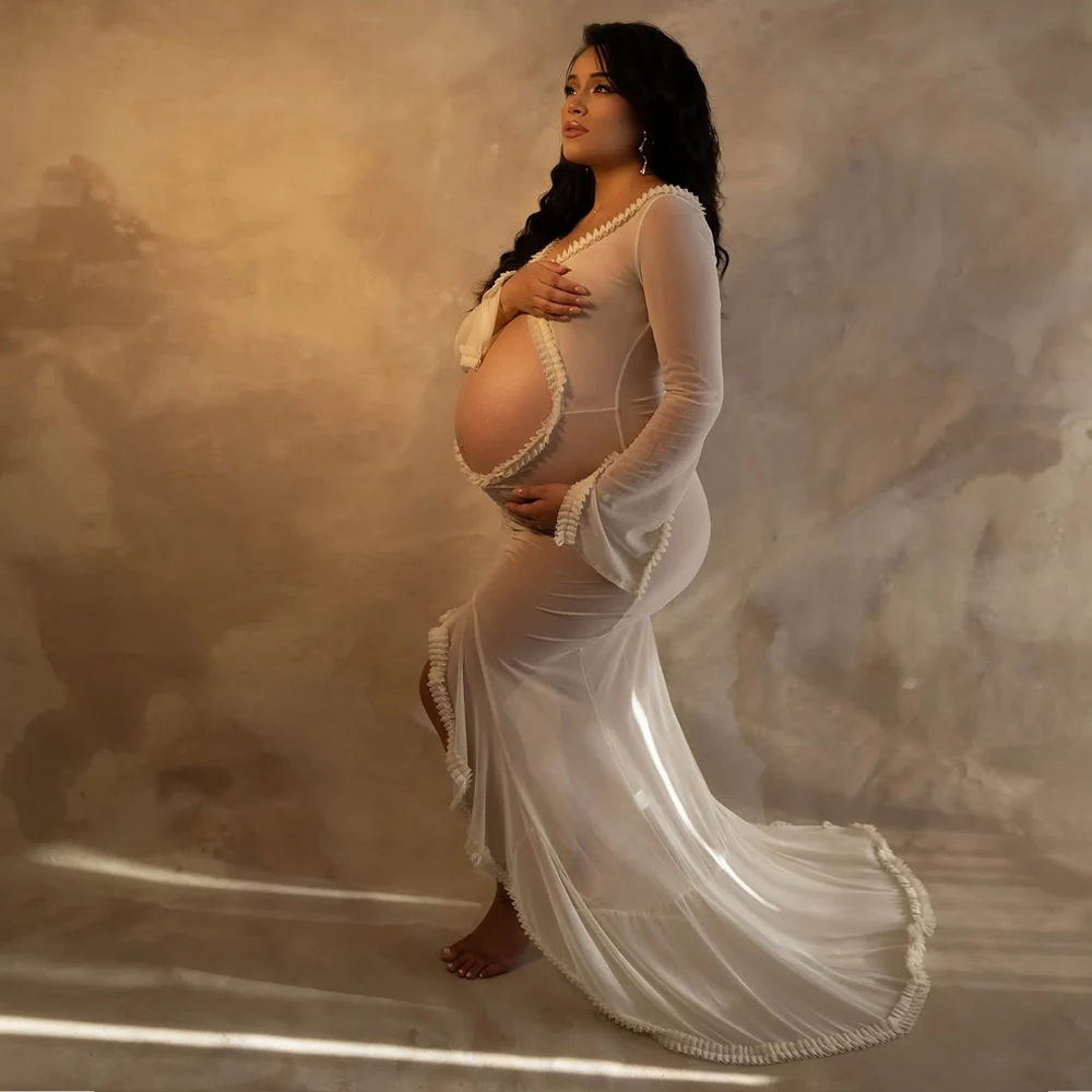 Baby Products Expo - Maternity Dresses Photoshoot Outfit Long Sleeve