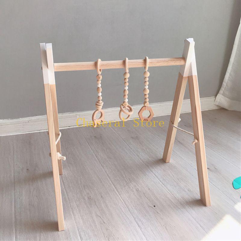 E7CE Nordic Simple Wooden Chil - Baby Swing Bouncer ulasan dan harga