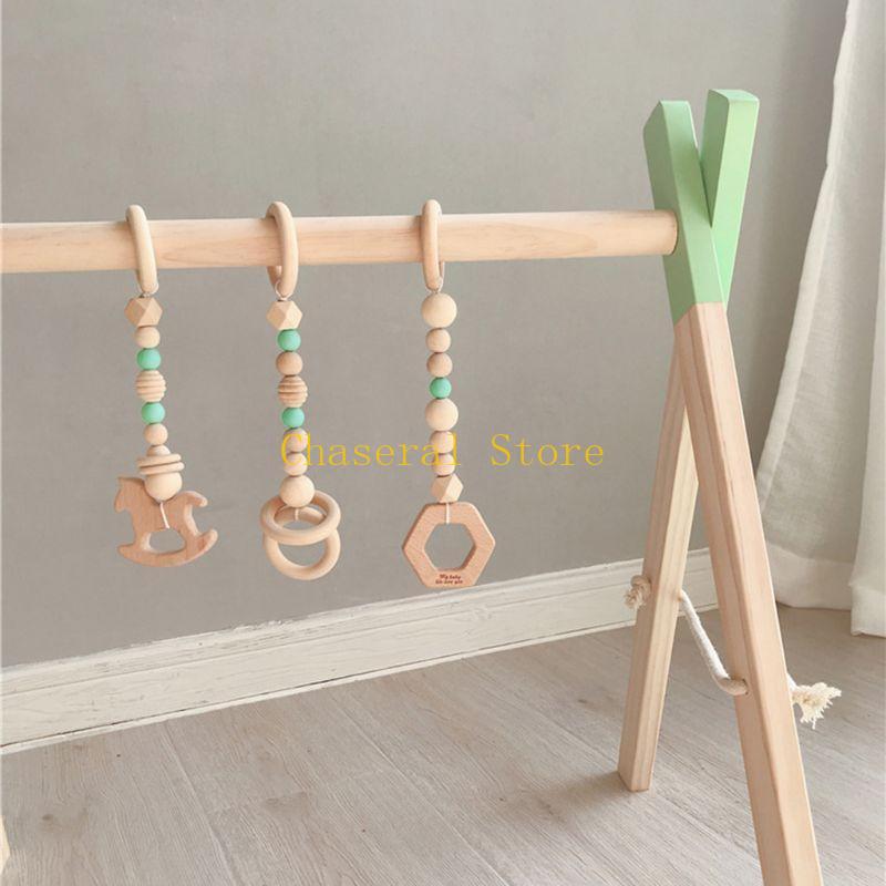 E7CE Nordic Simple Wooden Chil - Baby Swing Bouncer ulasan dan harga